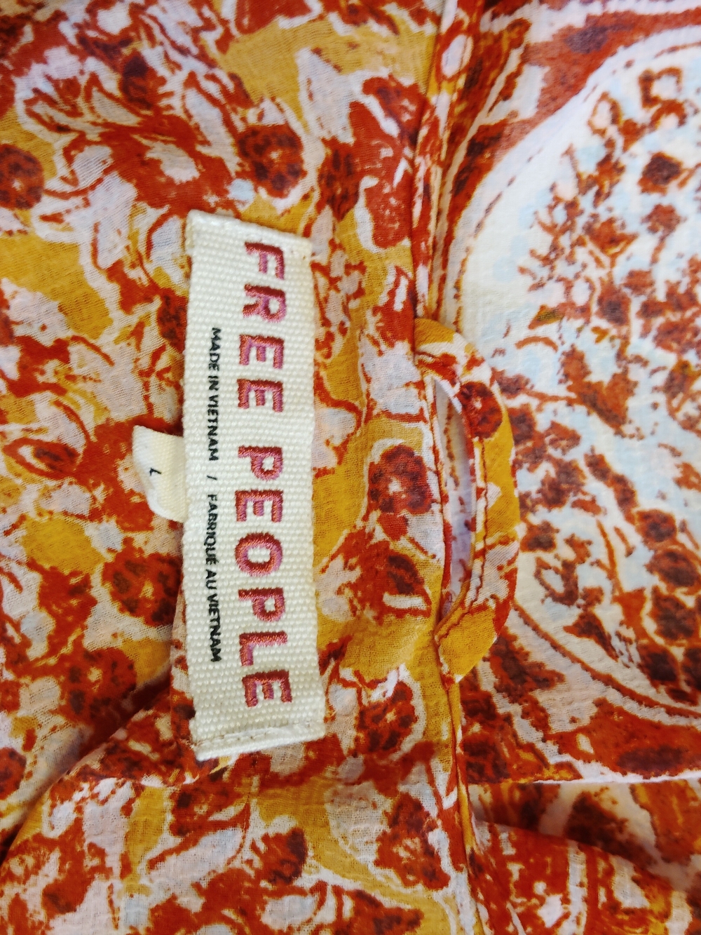 Free People Boho Floral Babydoll Tunic Top - Picture 3 of 5